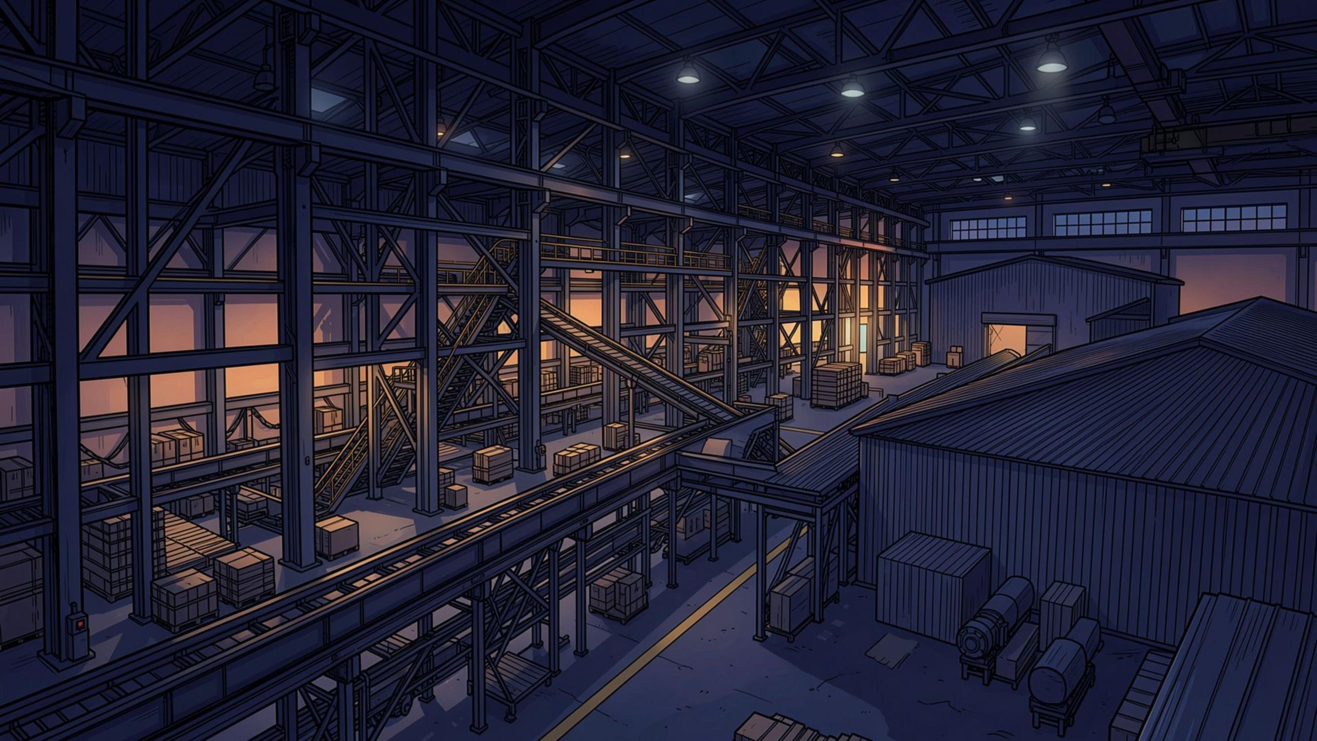 Industrial warehouse and supply environment